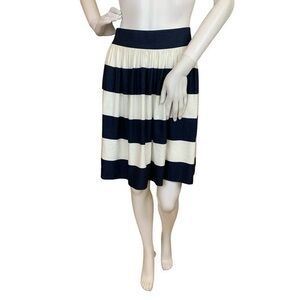 Banana Republic Linen Mini Skirt Navy and White Striped Size 14